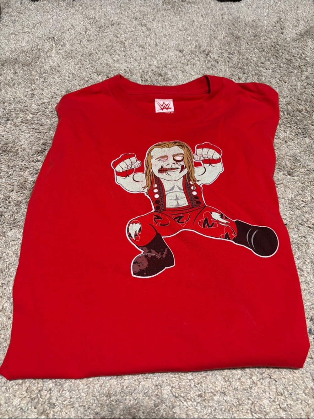 WWE Authentic Red Logo Graphic Tee Sean Michael